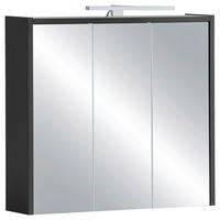 SPIEGELSCHRANK 65/62,7/16 cm  - Anthrazit, MODERN, Glas/Holzwerkstoff (65/62,7/16cm) - MID.YOU