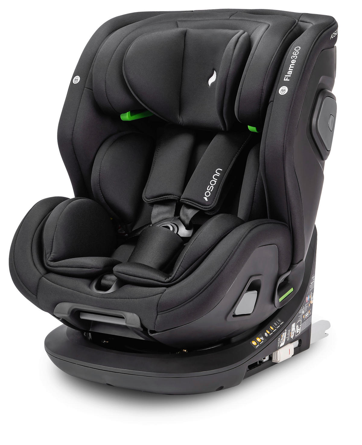 REBOARDER-KINDERSITZ FLAME360 ISOFIX  - Schwarz, Basics, Kunststoff/Textil (44/58/48cm) - Osann