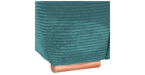 BIGSOFA Cord Petrol  - Eichefarben/Petrol, KONVENTIONELL, Holz/Textil (270/72/109cm) - Carryhome