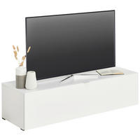 TV-ELEMENT Holzwerkstoff Weiß  - Schwarz/Weiß, Design, Holzwerkstoff/Kunststoff (120/31/40cm) - Ti'me