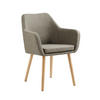 ARMLEHNSTUHL  in Struktur  - Braun/Naturfarben, MODERN, Holz/Textil (62/84/60cm) - Livetastic