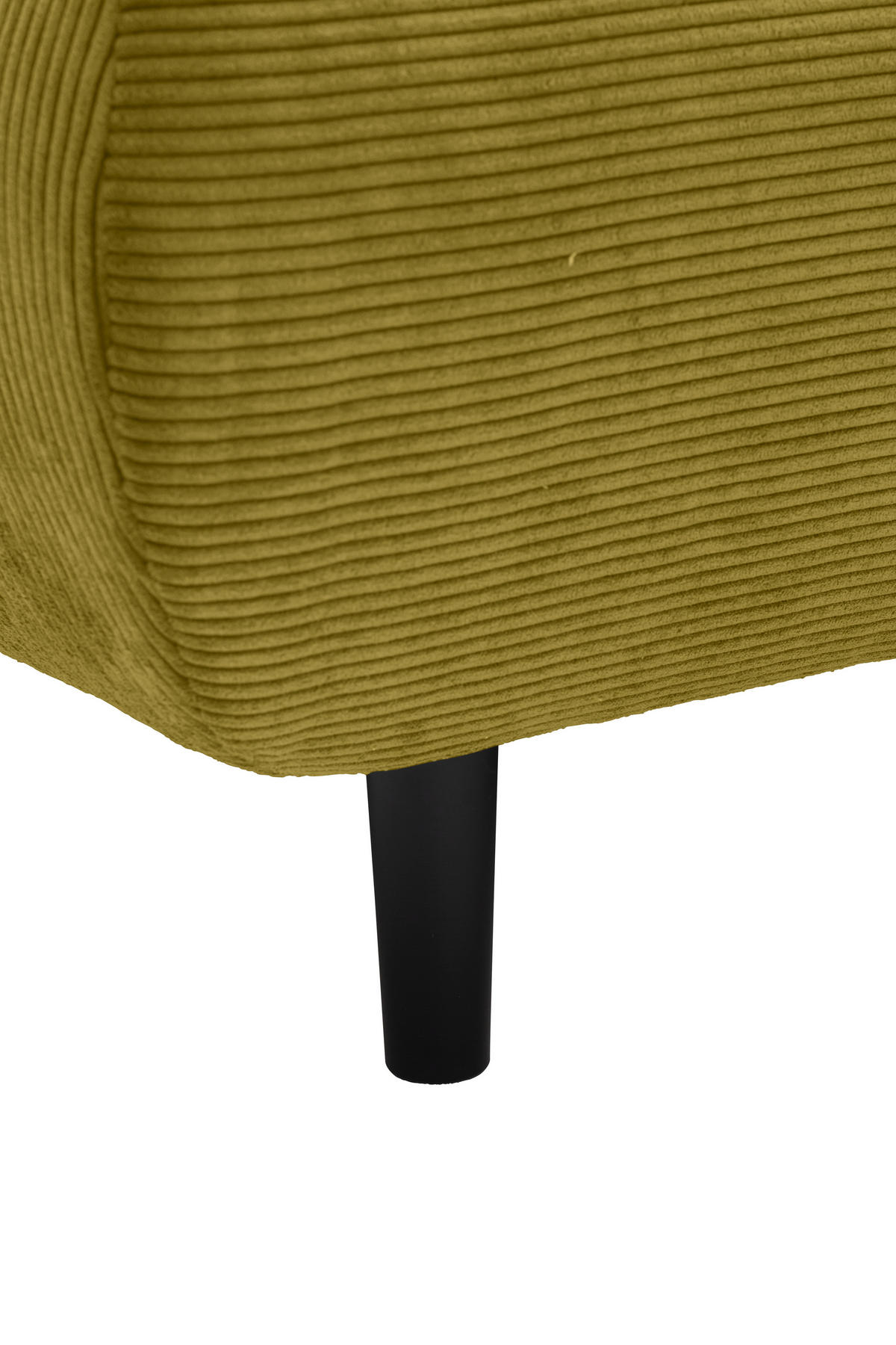 ECKSOFA Ottomane rechts, Eckteil  Hellgrün Feincord  - Schwarz/Hellgrün, Design, Holz/Textil (288/215cm) - Pure Home Lifestyle