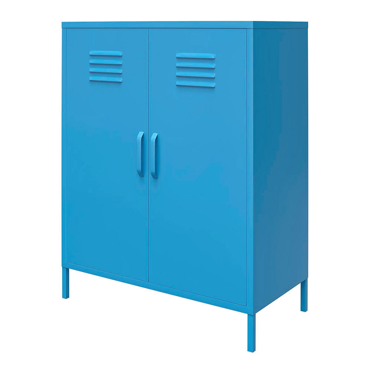 HIGHBOARD Cache  in 80/101/40 cm  - Blau, Design, Metall (80/101/40cm) - MID.YOU