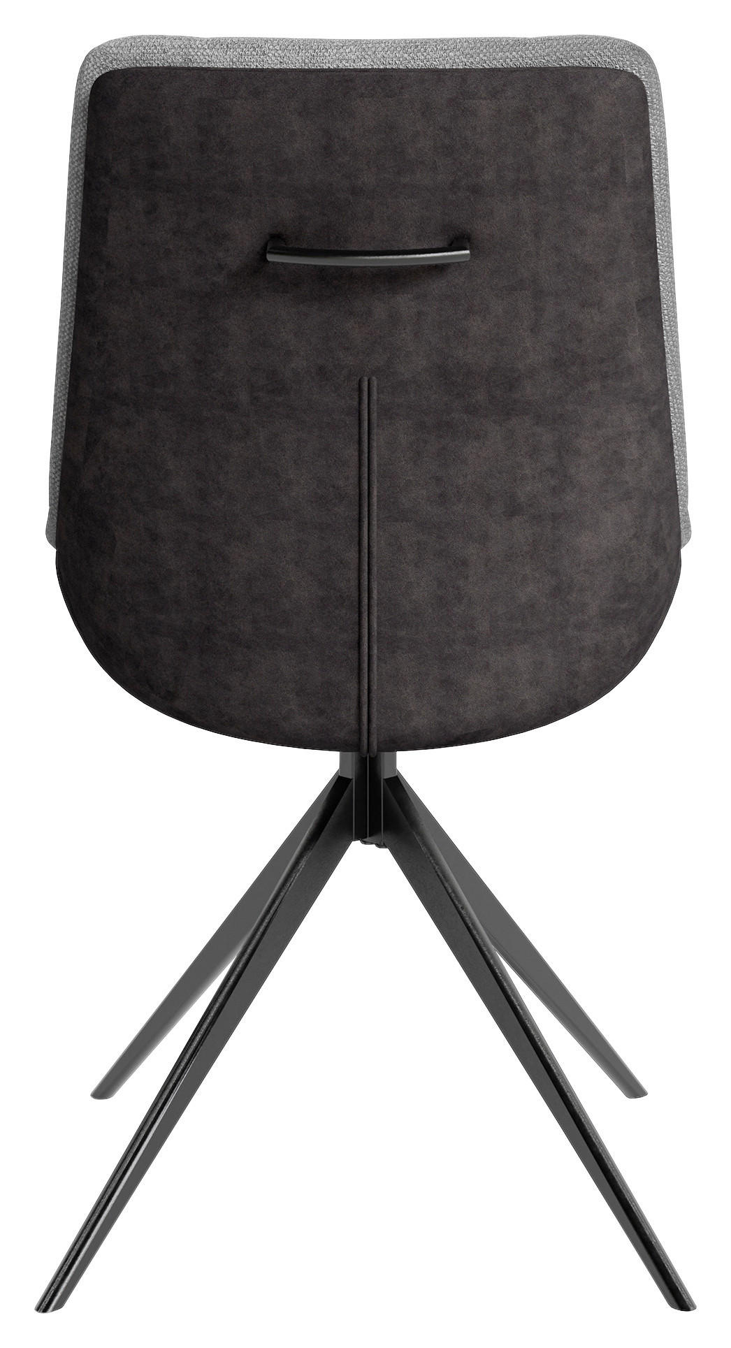 STUHL-SET 2 Stück  in Stahl Mikrofaser, Bouclé Metall, Textil  - Hellgrau/Schwarz, MODERN, Textil/Metall (50/88/62cm) - MID.YOU