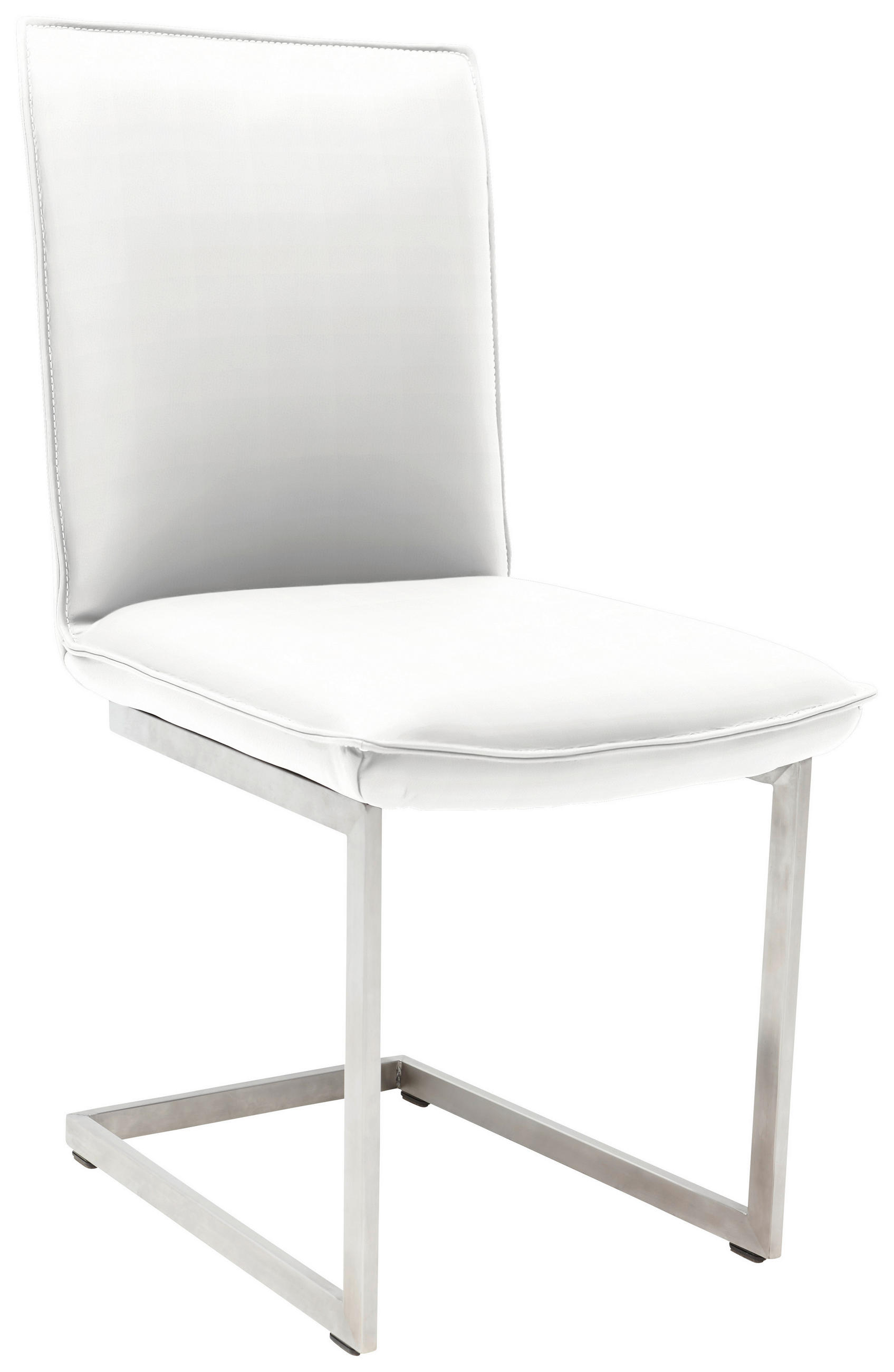 SCHWINGSTUHL  in Nickel Echtleder pigmentiert  - Edelstahlfarben/Beige, Design, Leder/Metall (48/93/65cm) - Ambiente
