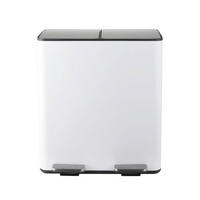 TRETEIMER 40 L  - Schwarz/Weiß, Basics, Kunststoff/Metall (45/30/51cm) - Spirella