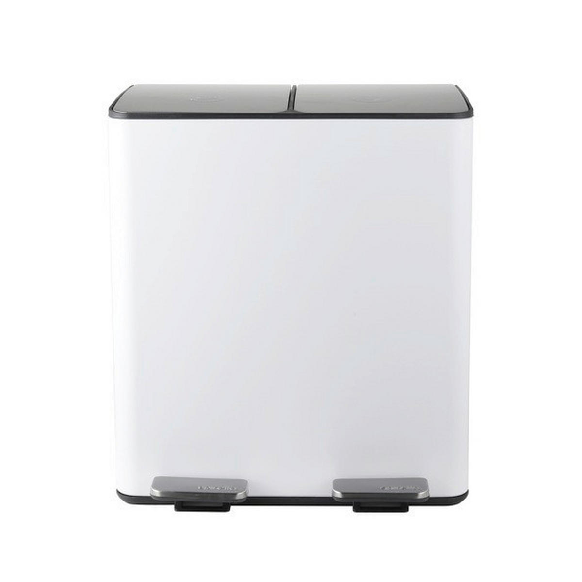 TRETEIMER 40 L  - Schwarz/Weiß, Basics, Kunststoff/Metall (45/30/51cm) - Spirella