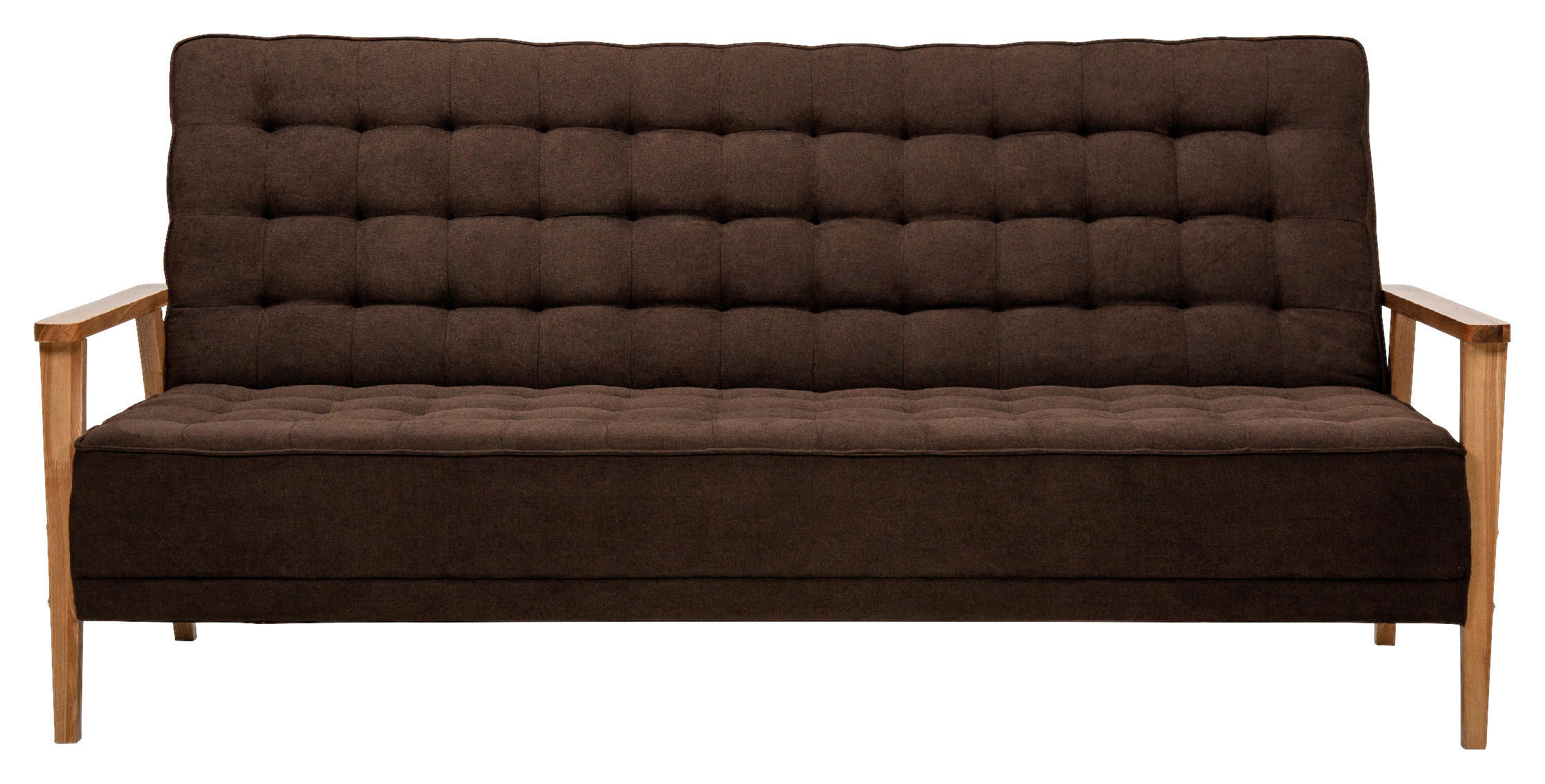 SCHLAFSOFA in Textil Braun  - Eschefarben/Naturfarben, Design, Holz/Textil (202/95/95cm) - P & B