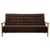SCHLAFSOFA in Textil Braun  - Eschefarben/Naturfarben, Design, Holz/Textil (202/95/95cm) - P & B