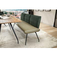 SITZBANK 140/88/62 cm  in Grün, Olivgrün  - Schwarz/Olivgrün, Design, Textil/Metall (140/88/62cm) - Moderano