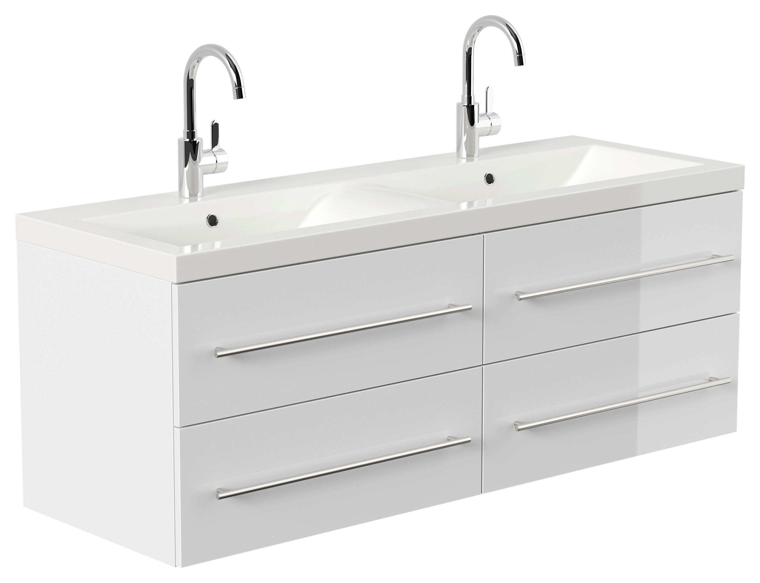 WASCHTISCHKOMBI 60 cm  - Weiß Hochglanz/Weiß, Basics, Keramik/Holzwerkstoff (60cm) - MID.YOU