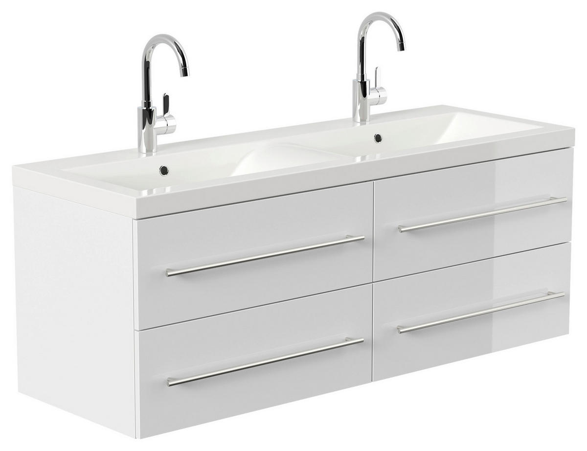 WASCHTISCHKOMBI 60 cm  - Weiß Hochglanz/Weiß, Basics, Keramik/Holzwerkstoff (60cm) - MID.YOU