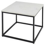 COUCHTISCH 60/60/46 cm quadratisch Schwarz, Weiß  - Schwarz/Weiß, Design, Stein/Metall (60/60/46cm) - Carryhome