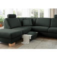 ECKSOFA in Mikrofaser Dunkelgrau  - Wildeiche/Dunkelgrau, KONVENTIONELL, Holz/Textil (236/286cm) - Voleo