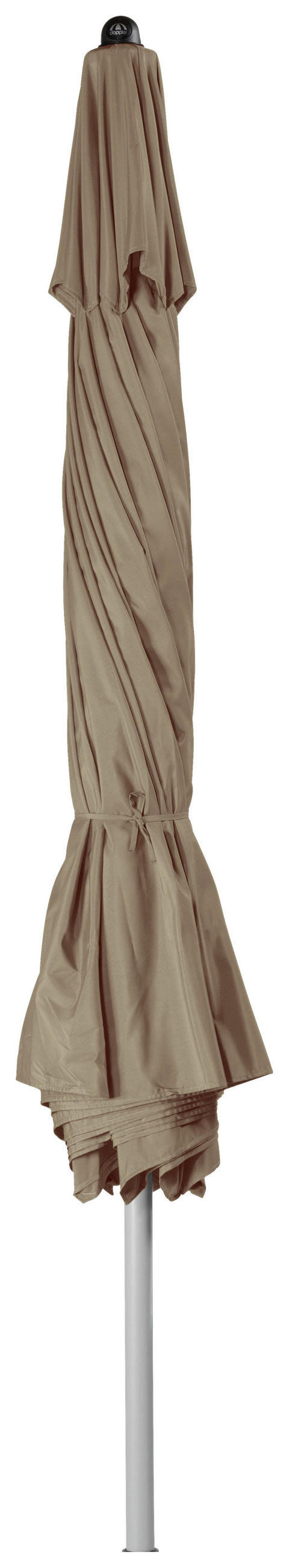 SONNENSCHIRM 380 cm Greige  - Greige/Silberfarben, Basics, Textil/Metall (380/380cm) - Doppler