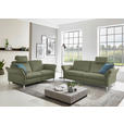 3-SITZER-SOFA Latina in Echtleder Olivgrün   - Alufarben/Olivgrün, Design, Leder/Metall (190/82/99cm) - Dieter Knoll
