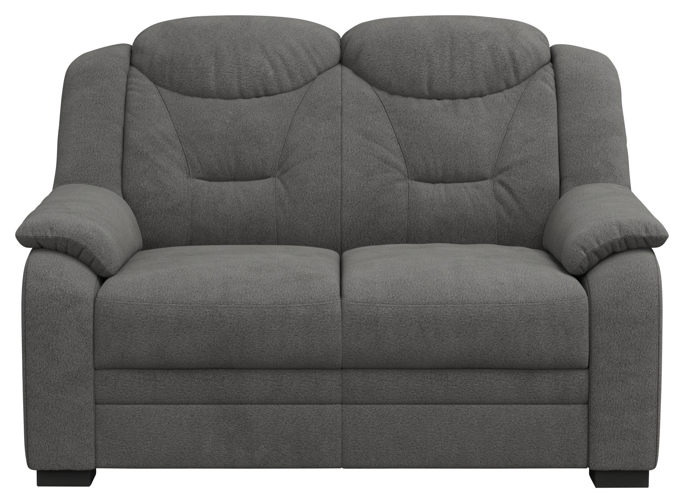 2-SITZER-SOFA in Chenille Anthrazit - Anthrazit/Schwarz, Basics, Kunststoff/Textil (138/99/99cm) - MID.YOU