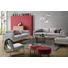 SOFA in Textil Grau - Schwarz/Grau, Design, Textil/Metall (249/86/96cm) - Lomoco SOFA in Textil Grau - Schwarz/Grau, Design, Textil/Metall (249/86/96cm) - Lomoco