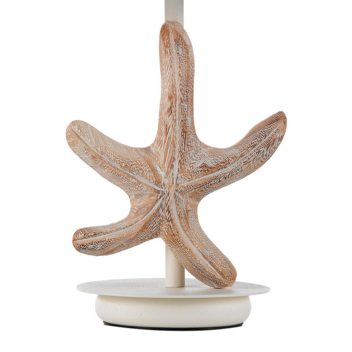 TISCHLEUCHTE 25/25/48 cm   - Perlmutt/Weiß, Natur, Kunststoff/Metall (25/25/48cm)