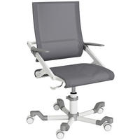 JUGENDDREHSTUHL  in Netzbespannung Grau, Silberfarben, Weiß  - Silberfarben/Weiß, Basics, Kunststoff/Textil (54/86-100/54cm) - Paidi