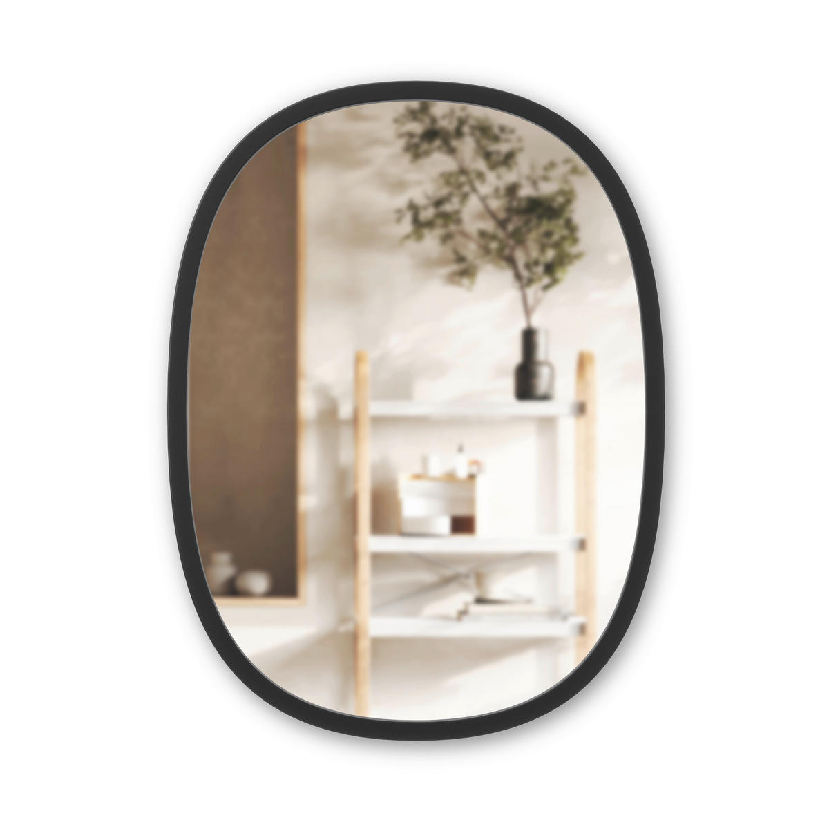 WANDSPIEGEL 43/61/3 cm    in rechteckig  - Schwarz, Design, Glas/Kunststoff (43/61/3cm) - Umbra