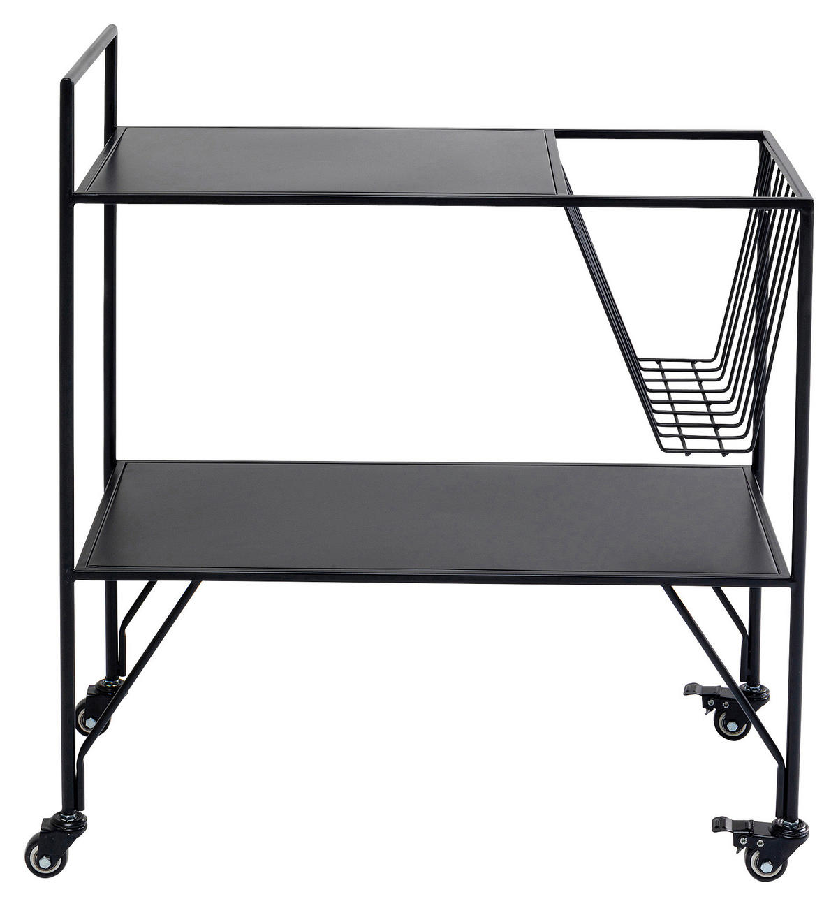 SERVIERWAGEN Schwarz  - Schwarz, Design, Kunststoff/Metall (68/33/75cm) - Kare-Design