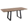 ESSTISCH Schwarz, Eiche dunkel oval  ausziehbar, in verschiedenen Größen erhältlich  - Eiche dunkel/Schwarz, Basics, Holz/Metall (160-210/95/76cm) - Celina Home