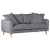2,5-SITZER Cord Grau  - Naturfarben/Grau, ROMANTIK / LANDHAUS, Holz/Textil (195/69/100cm) - Landscape