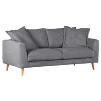 2,5-SITZER in Cord Grau  - Naturfarben/Grau, Romantik / Landhaus, Holz/Textil (195/69/100cm) - Landscape