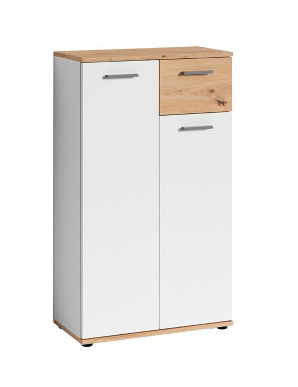 GARDEROBE 5-teilig  in 49/196/30 cm  - Weiß/Eiche Artisan, Design, Glas/Holzwerkstoff (49/196/30cm) - MID.YOU