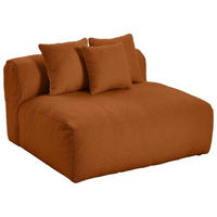 SOFAELEMENT in Flachgewebe, Teddystoff Rostfarben  - Rostfarben, Trend, Textil (120/70/122cm) - Livetastic