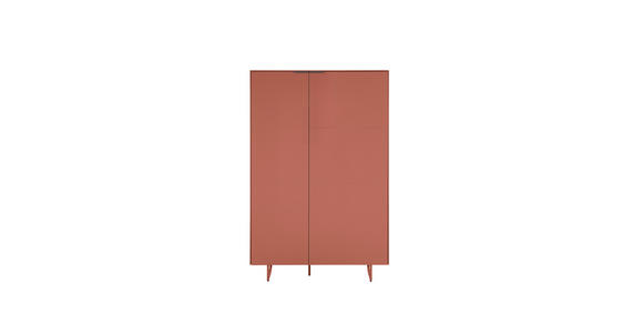 HIGHBOARD Schwarz, Rotbraun  95/134/38 cm  - Rotbraun/Schwarz, MODERN, Holzwerkstoff/Metall (95/134/38cm) - Carryhome