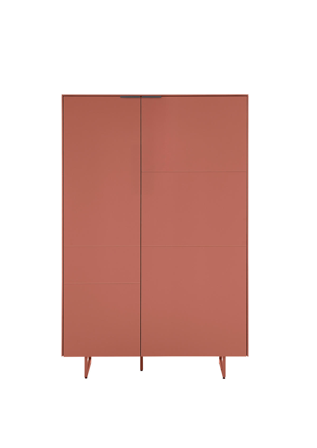 HIGHBOARD Schwarz, Rotbraun  95/134/38 cm  - Rotbraun/Schwarz, MODERN, Holzwerkstoff/Metall (95/134/38cm) - Carryhome