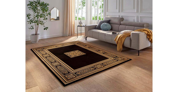 WEBTEPPICH 240/340 cm Schwarz, Honig  - Schwarz/Honig, KONVENTIONELL, Textil (240/340cm) - Novel