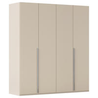 DREHTÜRENSCHRANK 201/223/60 cm 4-türig Champagner  - Chromfarben/Champagner, Design, Holzwerkstoff/Metall (201/223/60cm) - home24