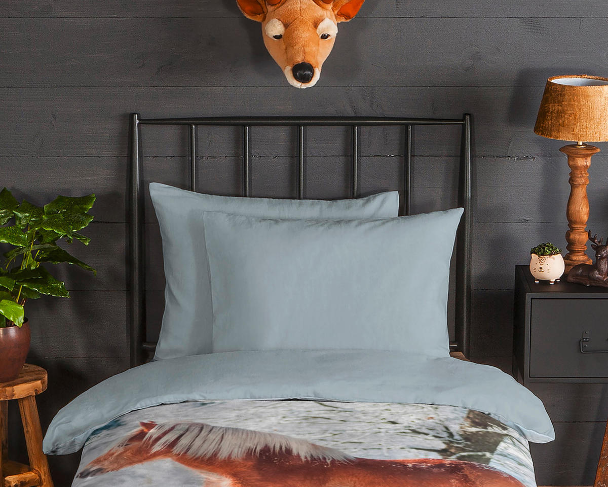 BETTWÄSCHE Good Morning Biber 140/200 cm  - Grau, Trend, Textil (140/200cm)