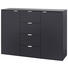 SIDEBOARD Graphitfarben - Graphitfarben/Alufarben, Design, Holzwerkstoff/Metall (140/80/42cm) - Carryhome SIDEBOARD Graphitfarben - Graphitfarben/Alufarben, Design, Holzwerkstoff/Metall (140/80/42cm) - Carryhome