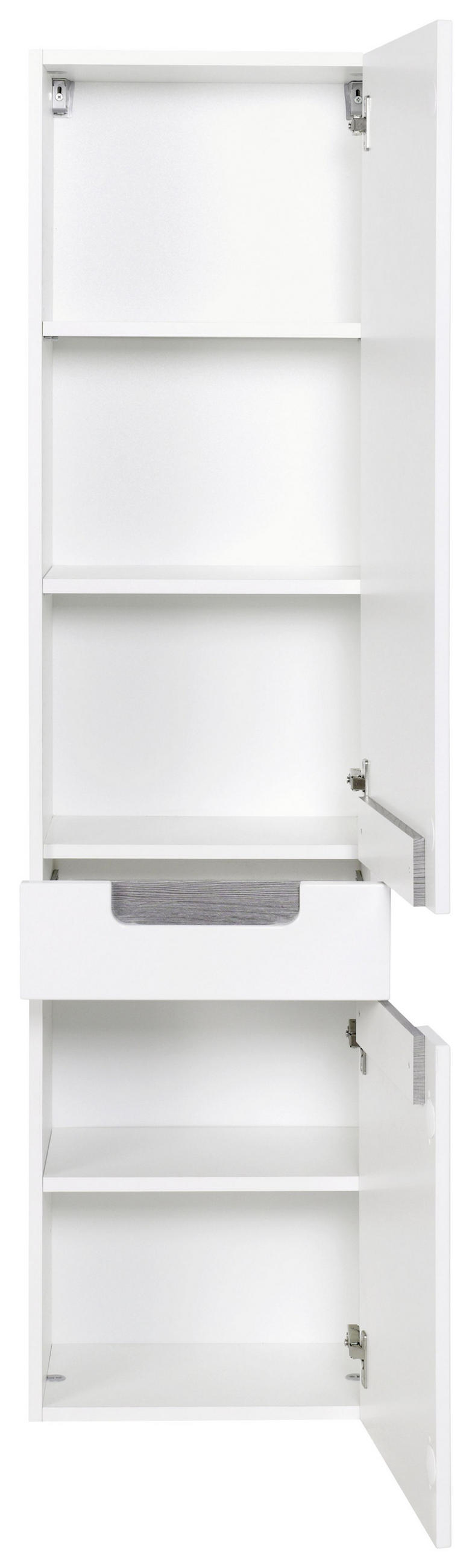 HOCHSCHRANK 40/154/27 cm - Anthrazit/Weiß, MODERN, Holzwerkstoff (40/154/27cm) - Held