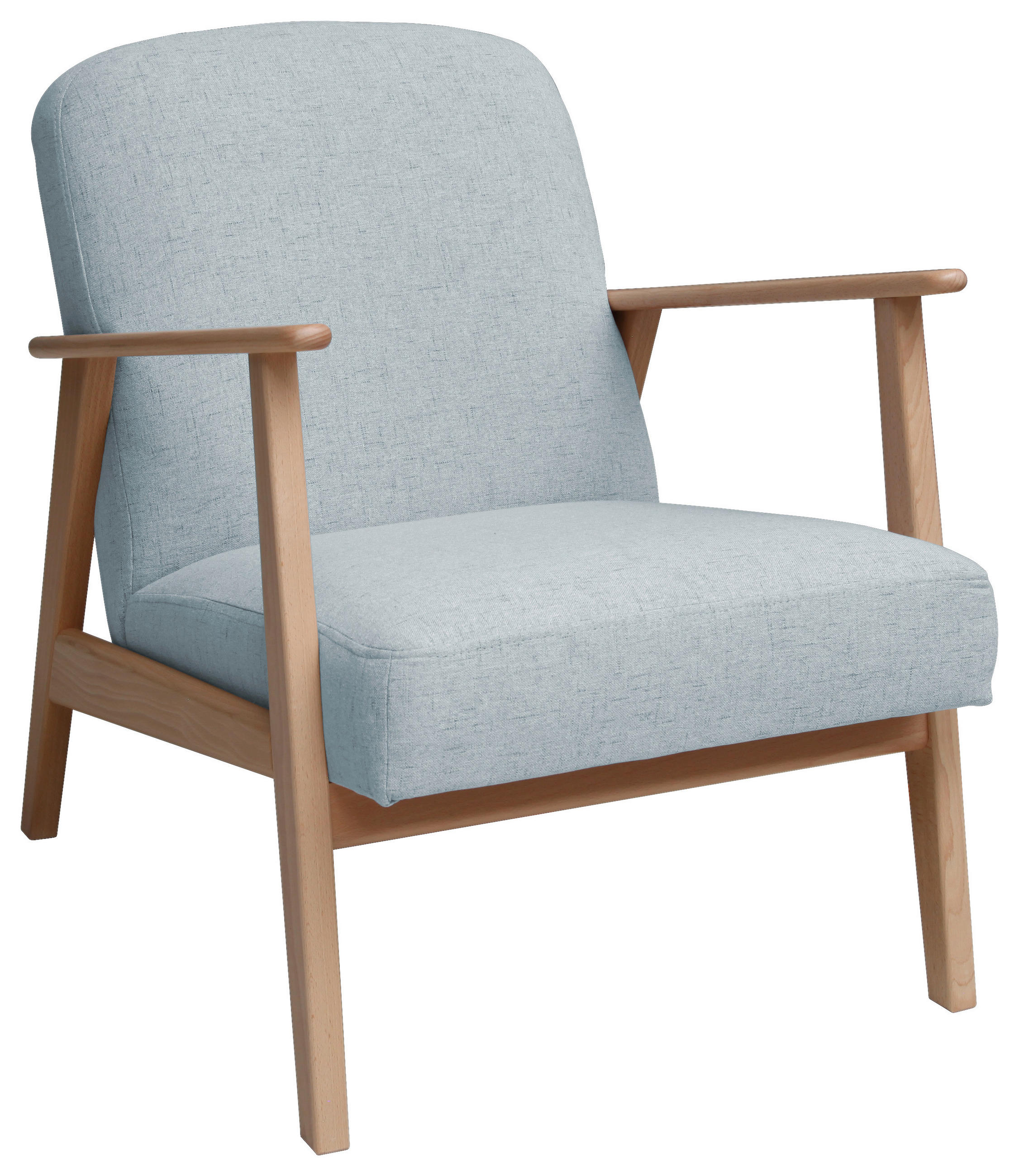 SESSEL in Webstoff Buchefarben, Pastellblau  - Pastellblau/Buchefarben, MODERN, Holz/Textil (63/78/78cm) - Livetastic