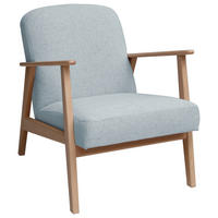 SESSEL in Webstoff Buchefarben, Pastellblau  - Pastellblau/Buchefarben, Modern, Holz/Textil (63/78/78cm) - Livetastic
