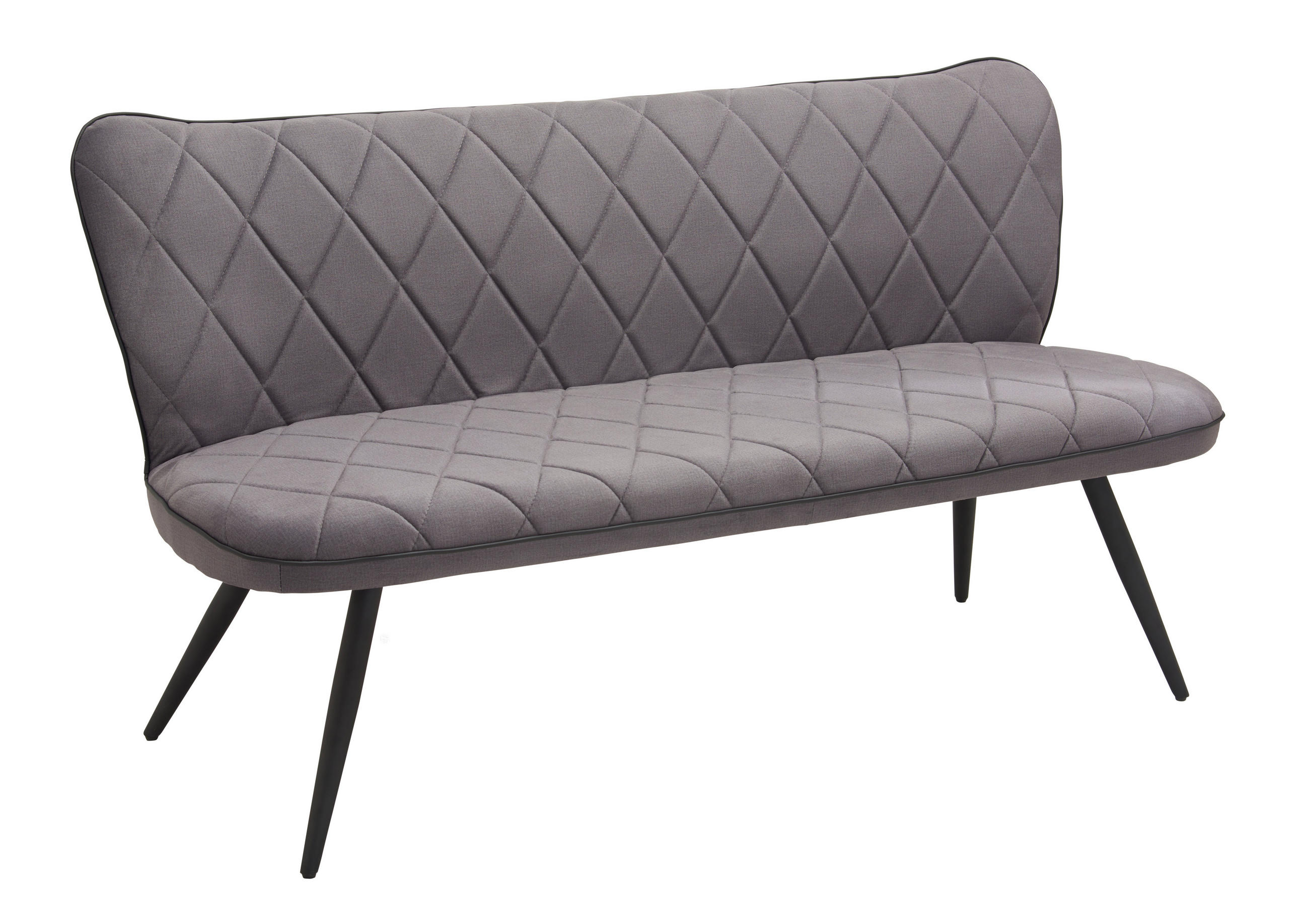 Sitzbank 166/85/66 cm in Grau, Schwarz