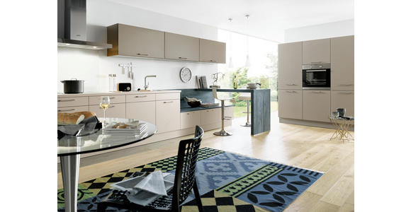 EINBAUKÜCHE   - Sandfarben, Design, Holzwerkstoff - Novel