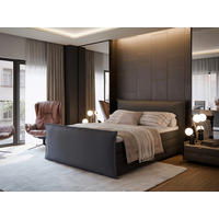 BOXSPRINGBETT 160/200 cm  in Grau  - Schwarz/Grau, MODERN, Textil (160/200cm) - MID.YOU