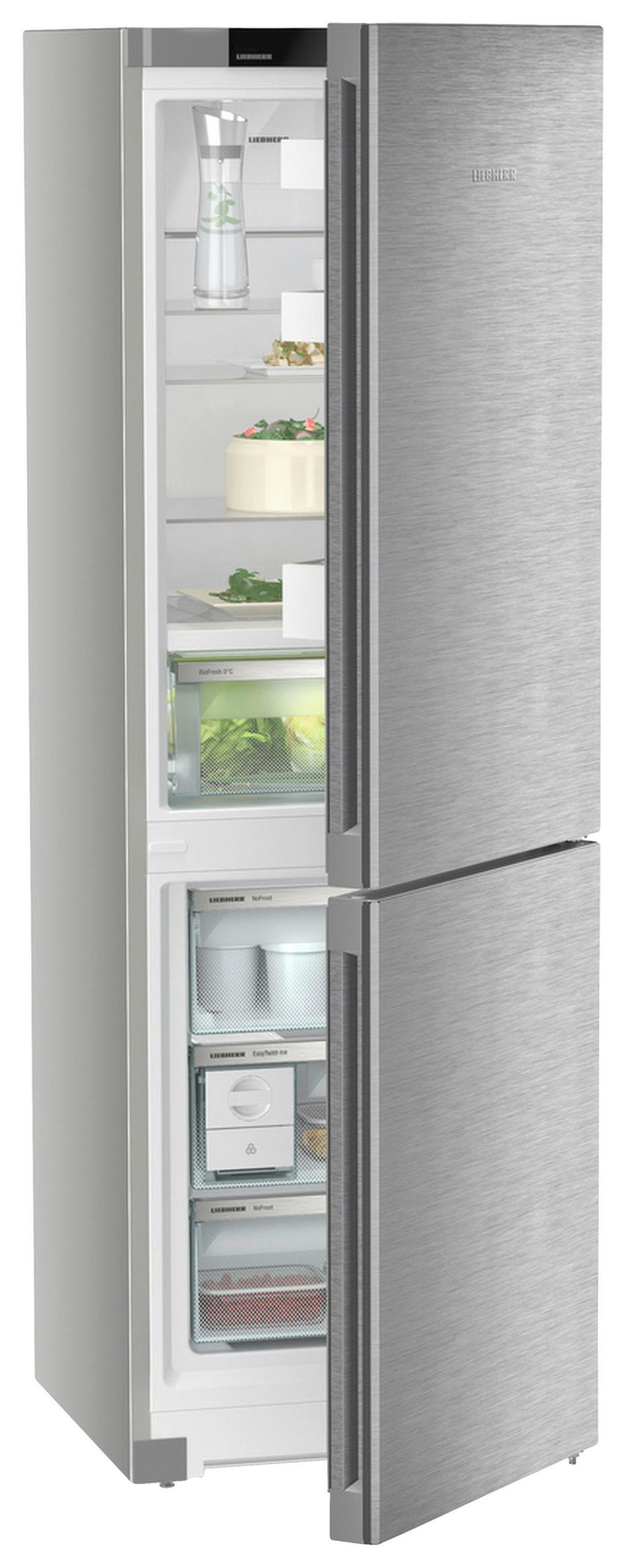 KÜHL-GEFRIER-KOMBINATION 59,7/185,5/67,5 cm CBNsda 5223  - Edelstahlfarben, Basics, Metall (59,7/185,5/67,5cm) - Liebherr