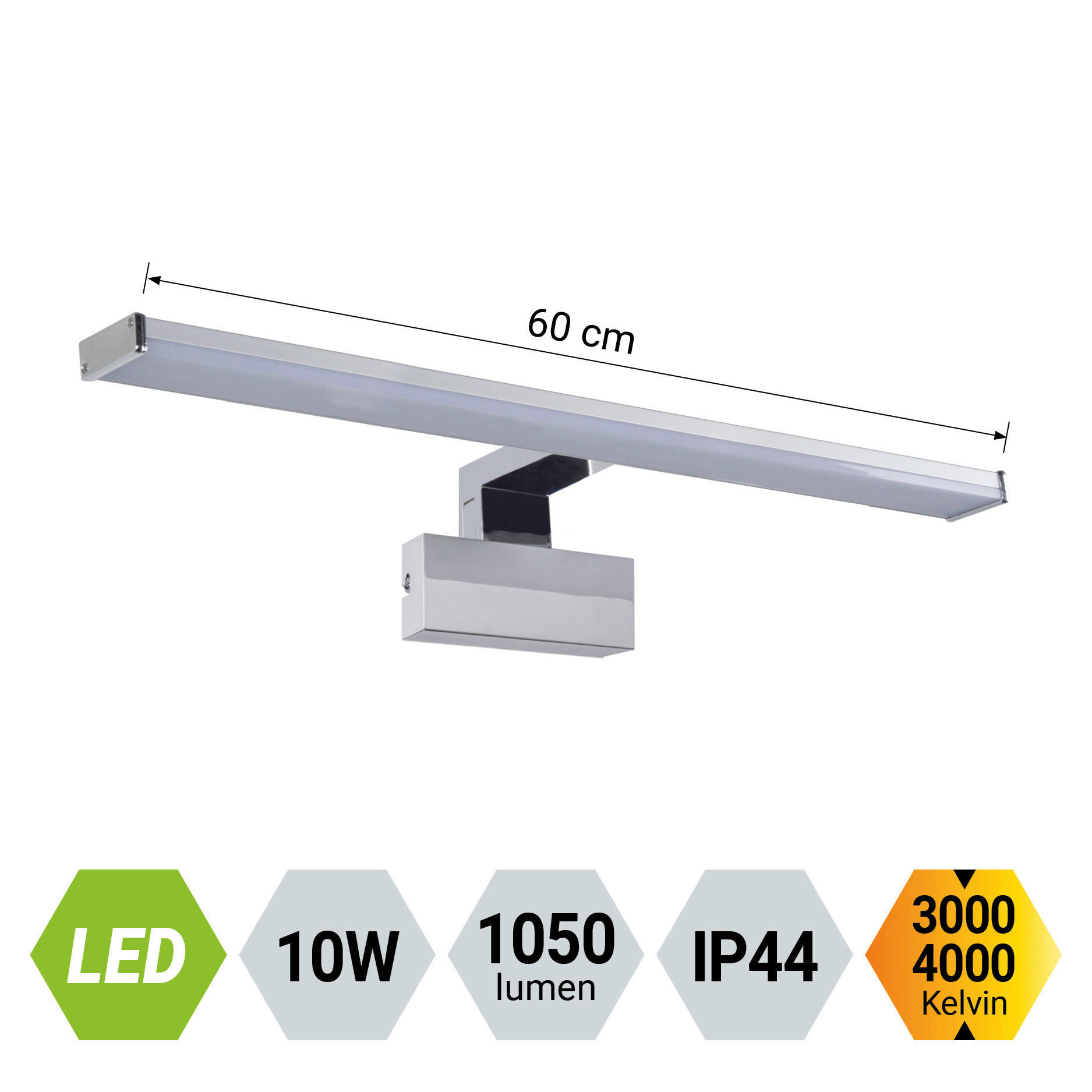 APLICĂ DE PERETE PENTRU BAIE - Basics (60cm)