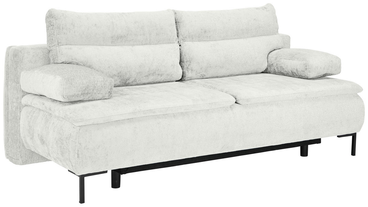 BOXSPRINGSOFA  mit Stoffauswahl Webstoff Naturfarben  - Schwarz/Naturfarben, Design, Textil/Metall (202/93/100cm) - Novel