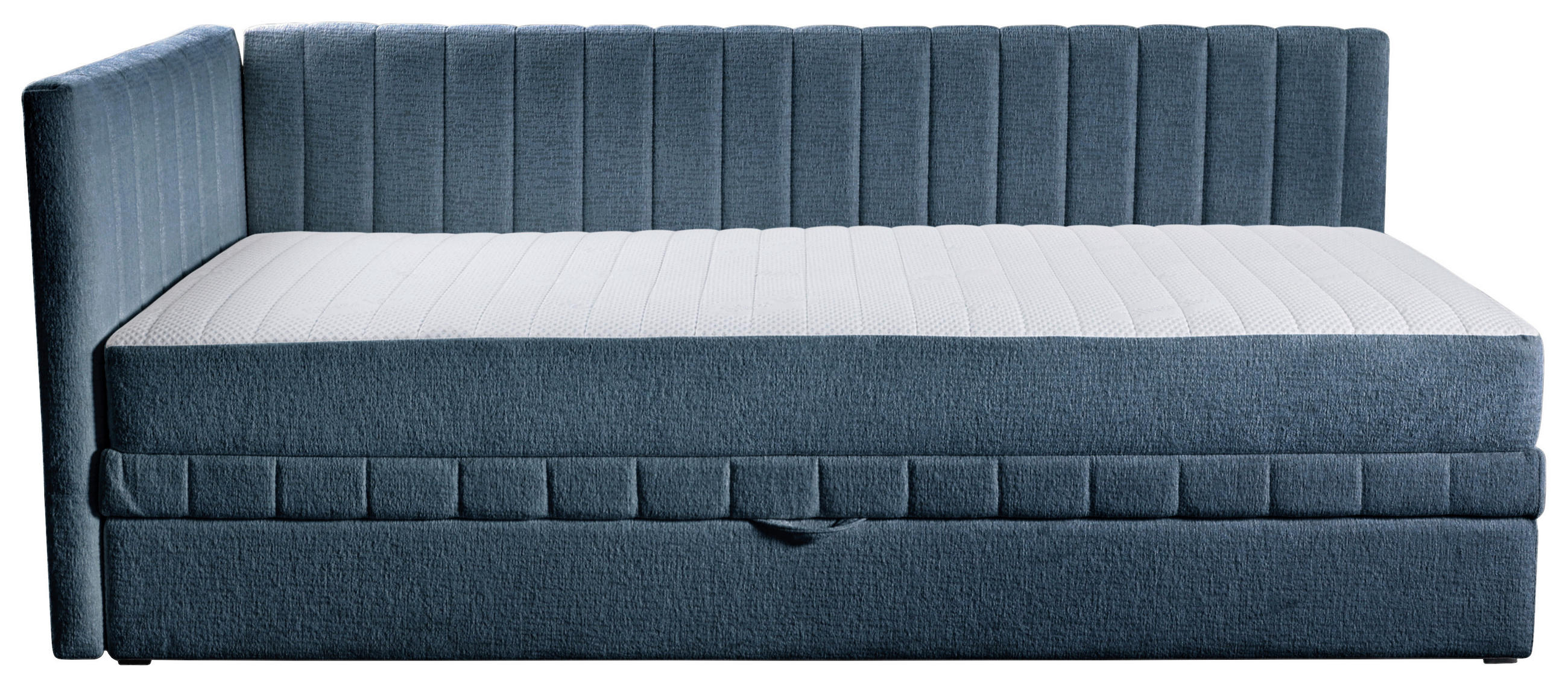 SCHLAFSOFA in Struktur Blau  - Blau/Schwarz, Design, Holz/Holzwerkstoff (212/83/99cm) - MID.YOU