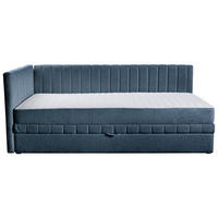 SCHLAFSOFA in Struktur Blau  - Blau/Schwarz, Design, Holz/Holzwerkstoff (212/83/99cm) - MID.YOU