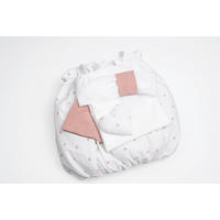 STUBENWAGENSET Textile Ausstattung Punkte   - Rosa/Weiß, Basics, Kunststoff/Textil (130/180cm) - Mionido