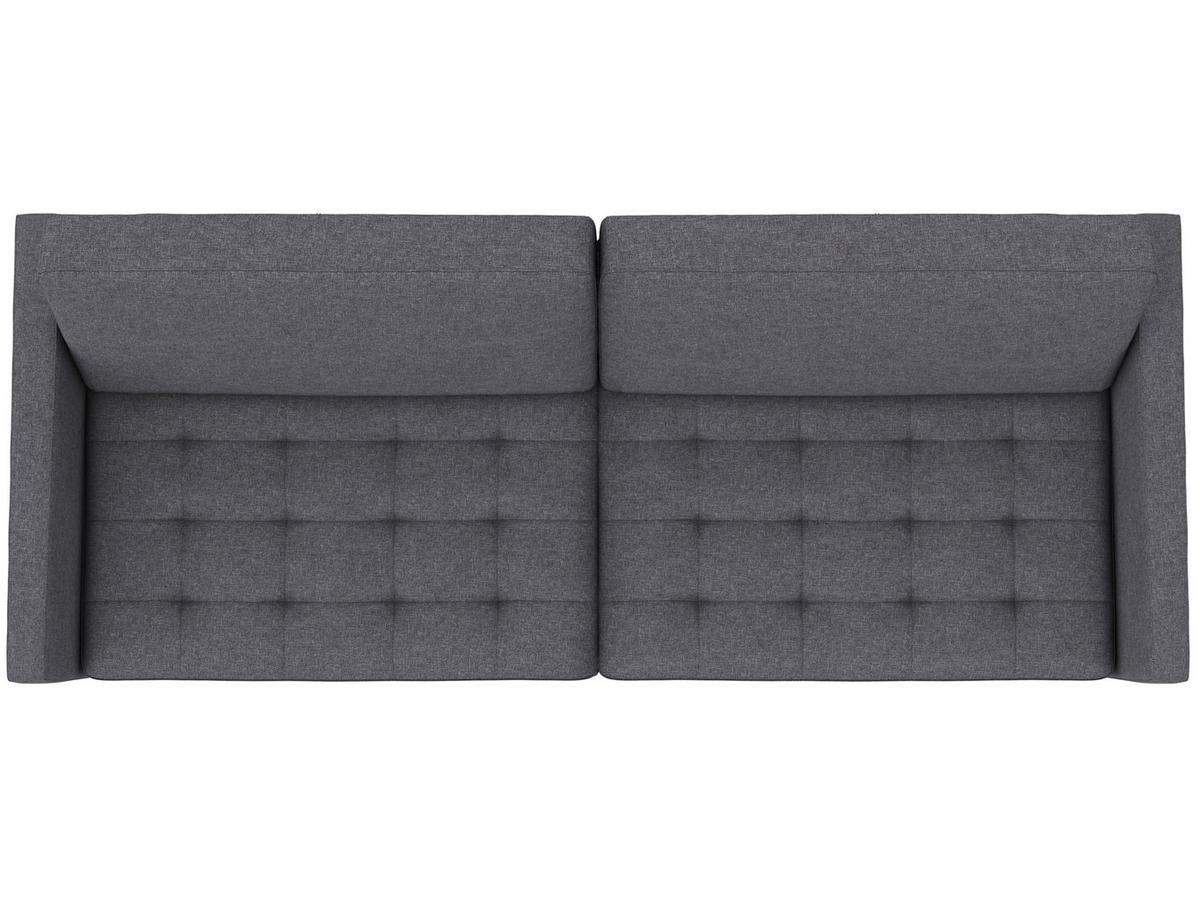 SCHLAFSOFA Webstoff, Leinenoptik Grau  - Schwarz/Grau, Basics, Kunststoff/Textil (207/86/86cm) - Livetastic